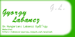 gyorgy labancz business card